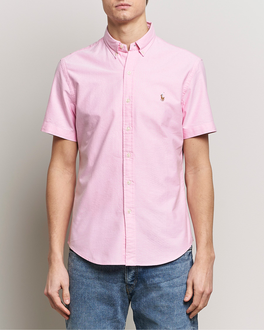 Uomini |  | Polo Ralph Lauren | Slim Fit Oxford Short Sleeve Shirt New Rose