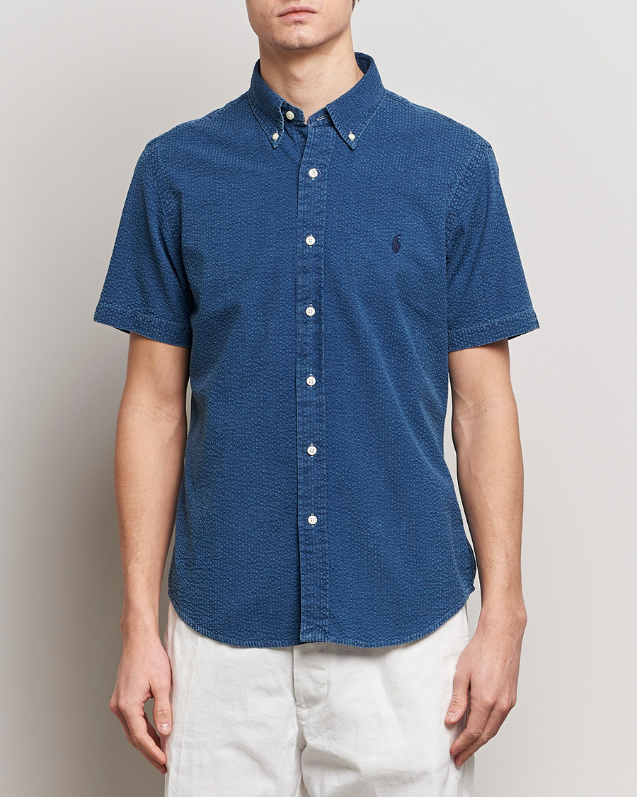 Uomini | Vendita | Polo Ralph Lauren | Seersucker Short Sleeve Shirt Dark Indigo