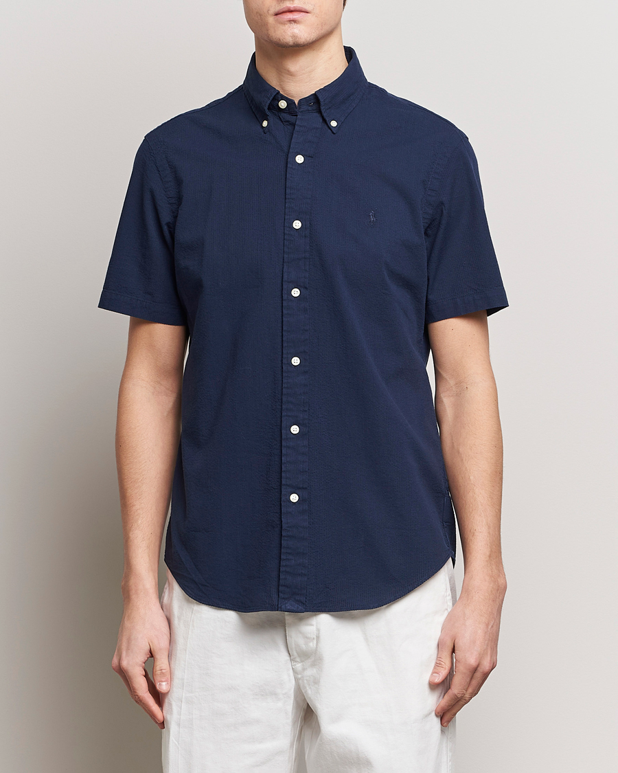 Uomini | 50% di sconto | Polo Ralph Lauren | Seersucker Short Sleeve Shirt Astoria Navy