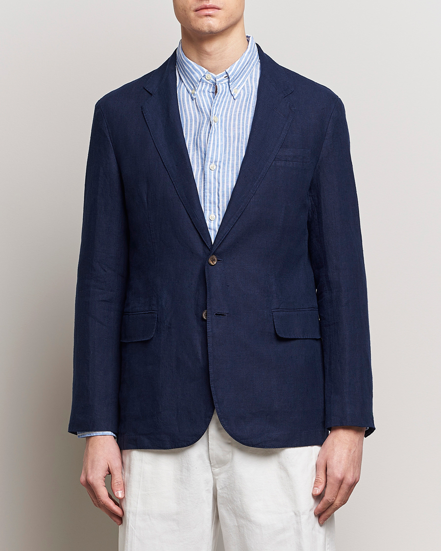 Uomini | Blazer di lino | Polo Ralph Lauren | Linen Sportcoat Navy