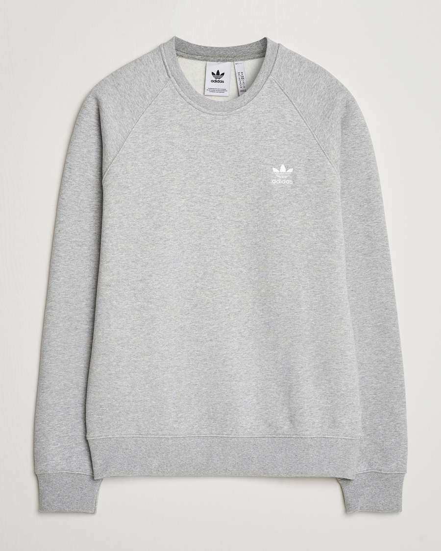 Uomini | Maglieria | adidas Originals | Essential Crew Neck Sweatshirt Grey Melange
