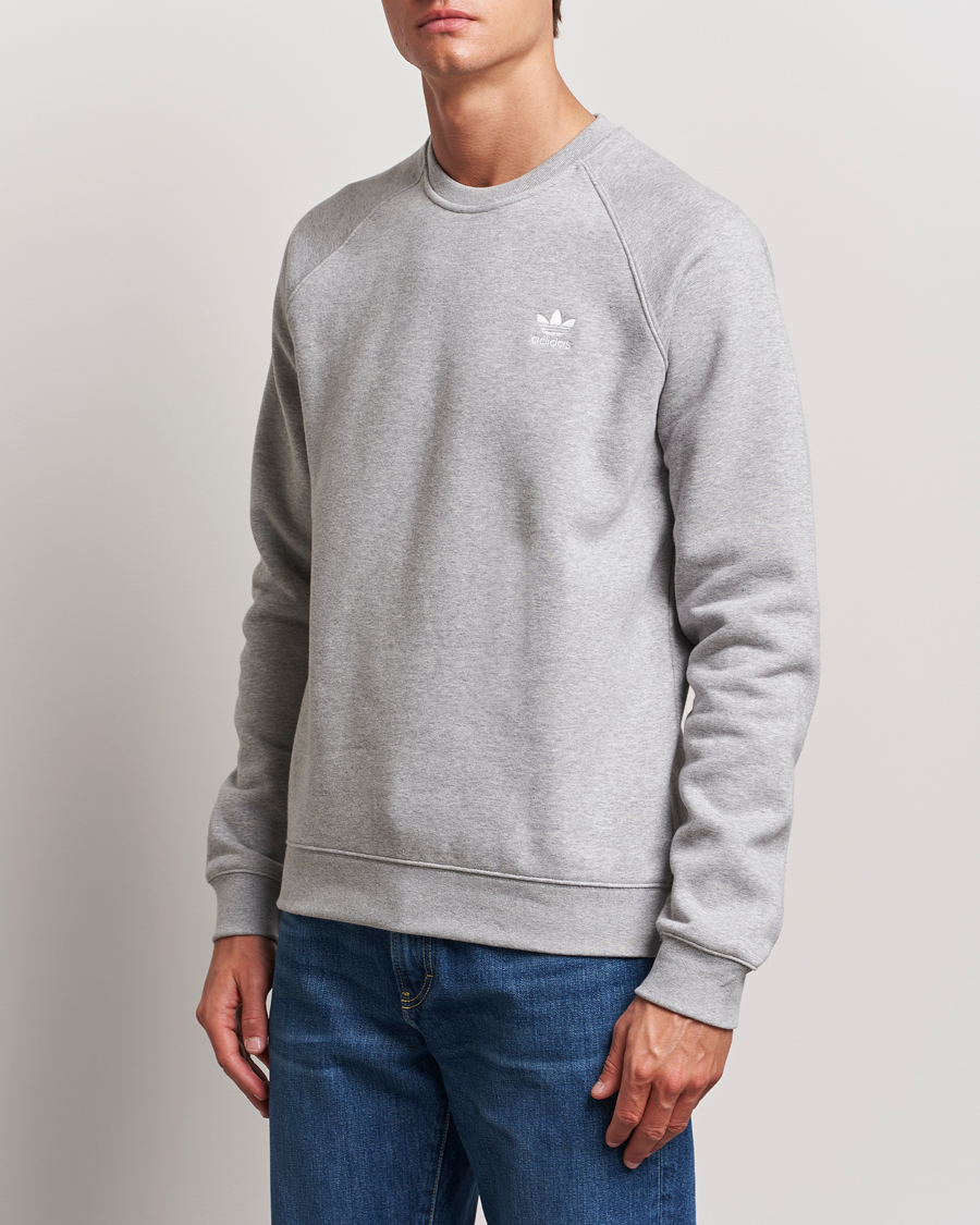 Uomini | Maglieria | adidas Originals | Essential Crew Neck Sweatshirt Grey Melange
