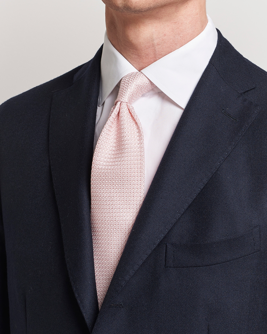 Uomini | Smart casual | Amanda Christensen | Silk Grenadine 8 cm Tie Pink