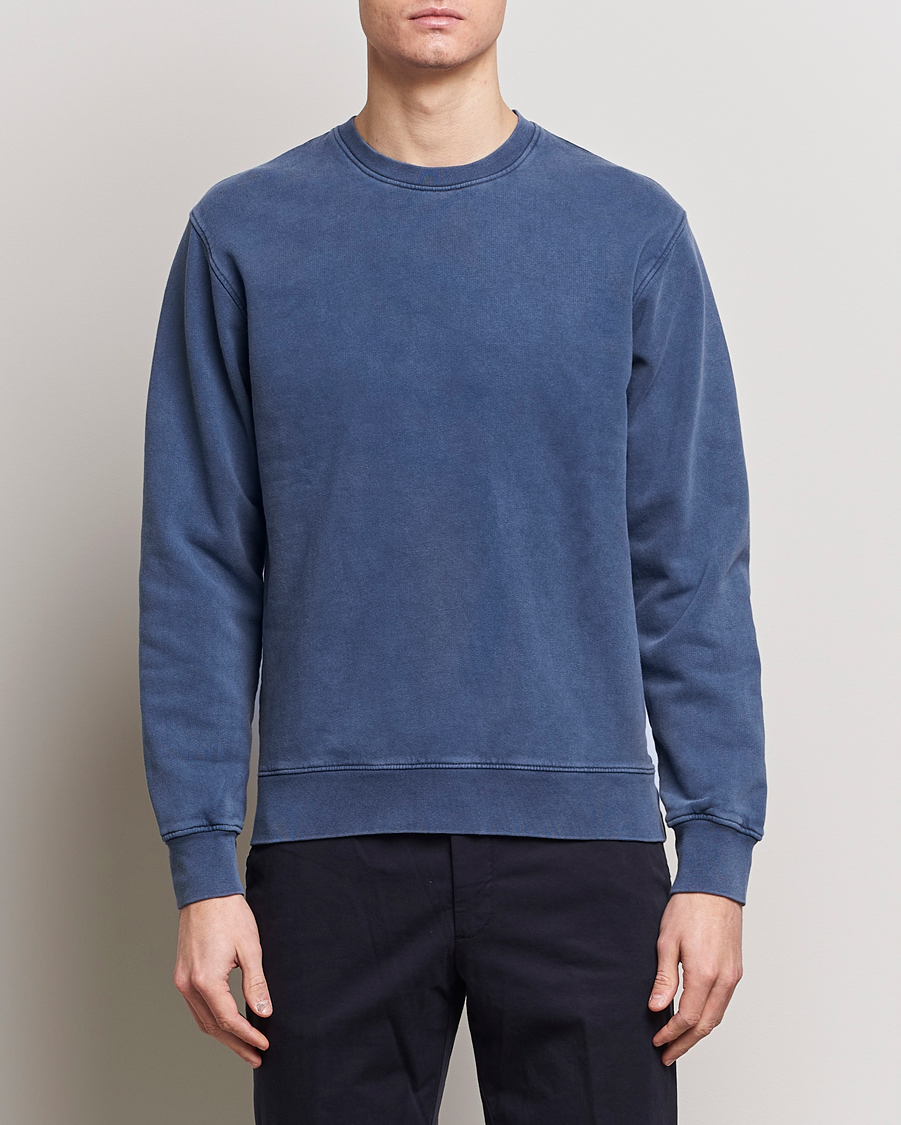 Uomini |  | Colorful Standard | Classic Organic Crew Neck Sweat Neptune Blue