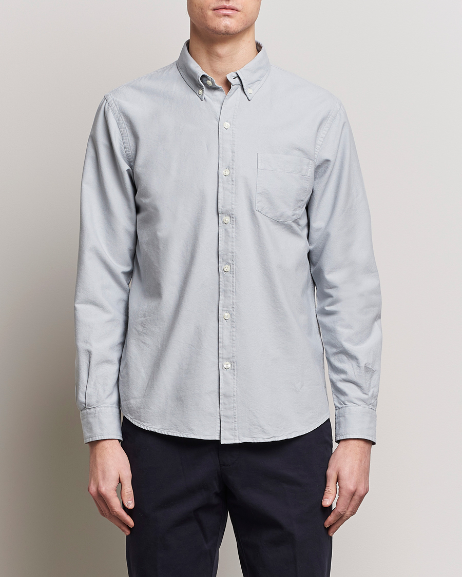 Uomini | Colorful Standard | Colorful Standard | Classic Organic Oxford Button Down Shirt Cloudy Grey