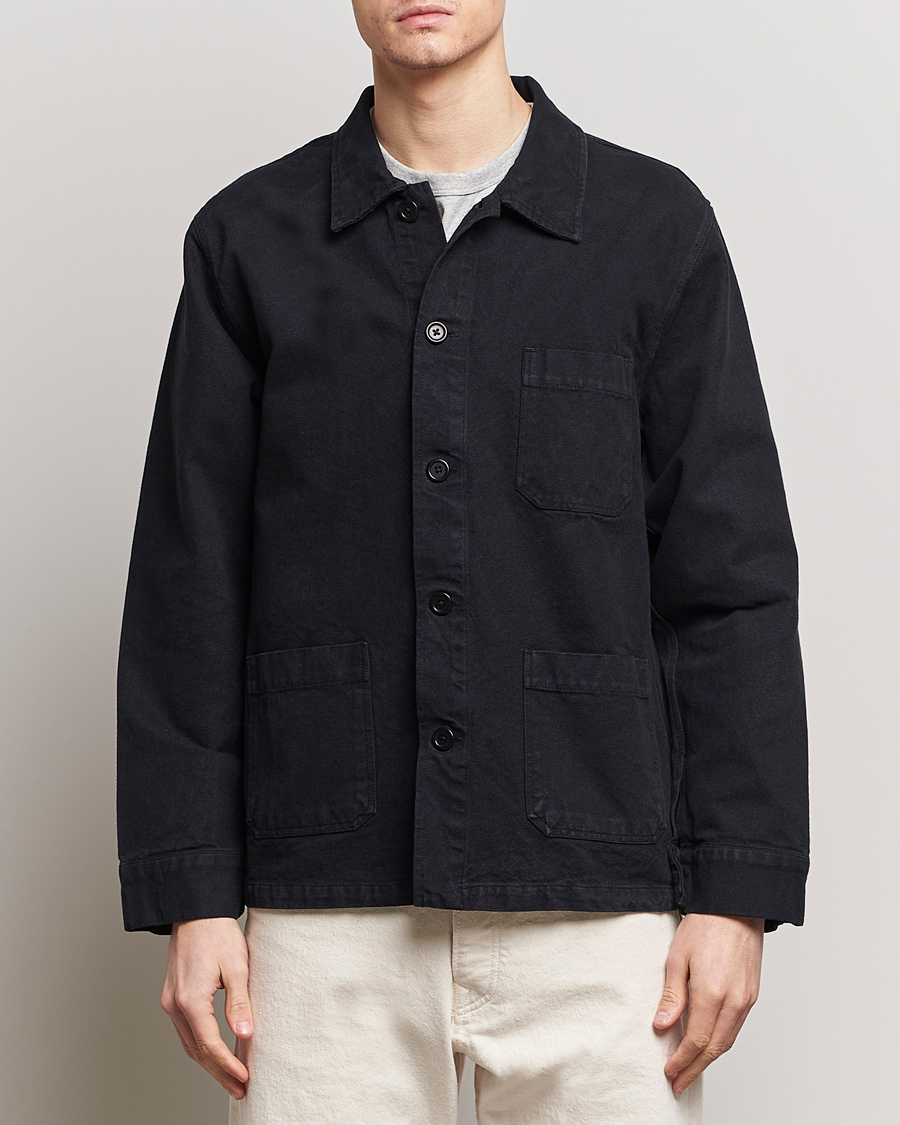 Uomini | Overshirts | Colorful Standard | Organic Workwear Jacket Deep Black