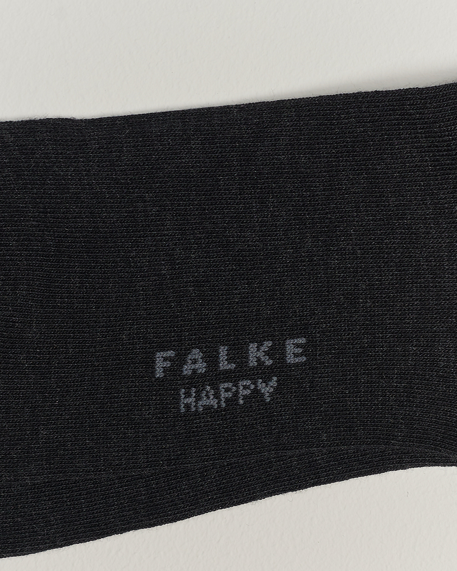 Uomini |  | Falke | Happy 2-Pack Cotton Socks Anthracite Melange