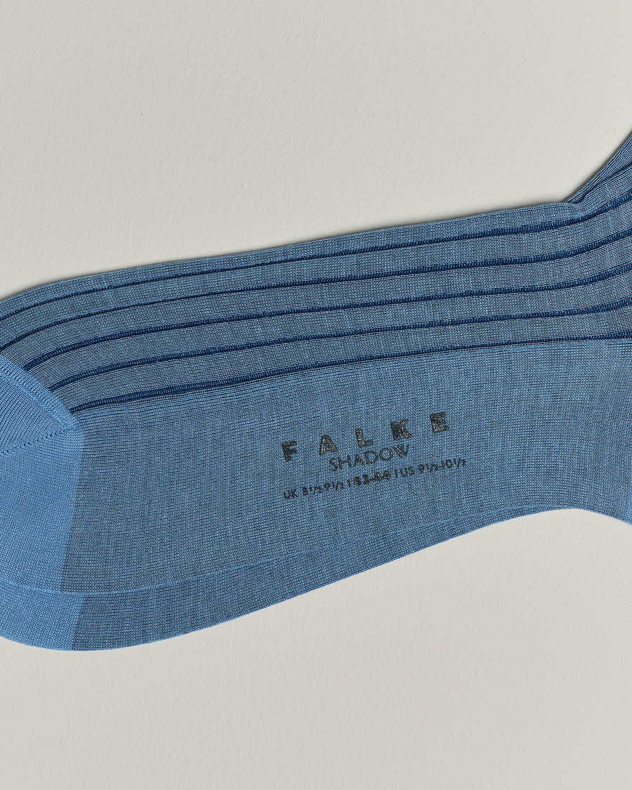 Uomini | Calzini per tutti i giorni | Falke | Shadow Stripe Sock Light Blue/Navy