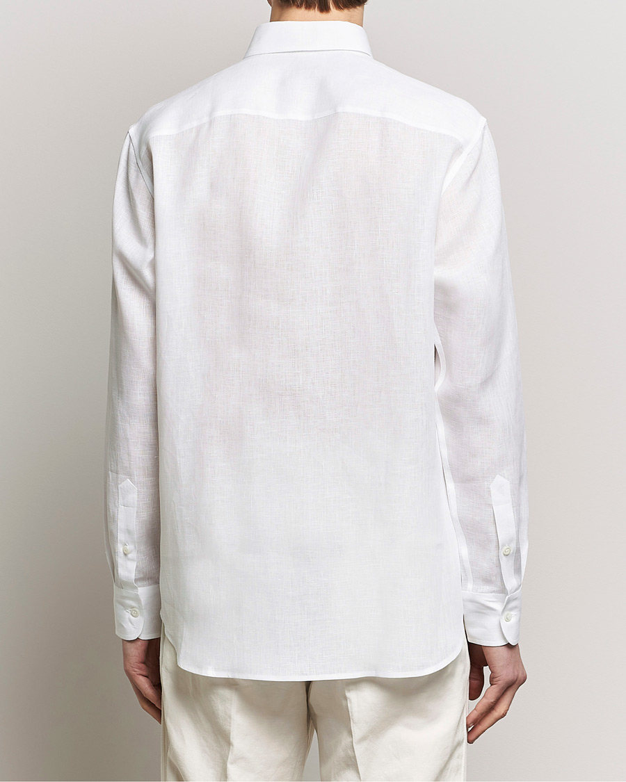 Uomini | Camicie | Brioni | Linen Sport Shirt White