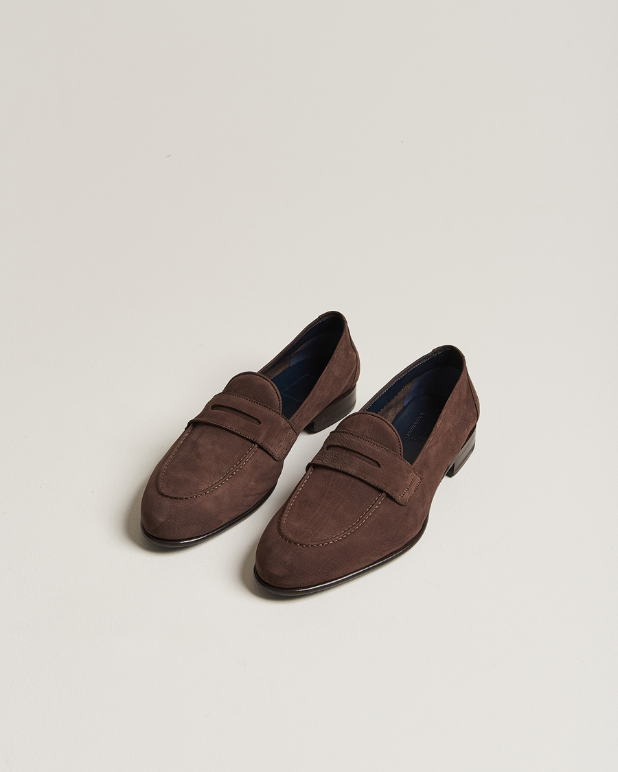 Uomini |  | Brioni | Penny Loafers Dark Brown Nubuck