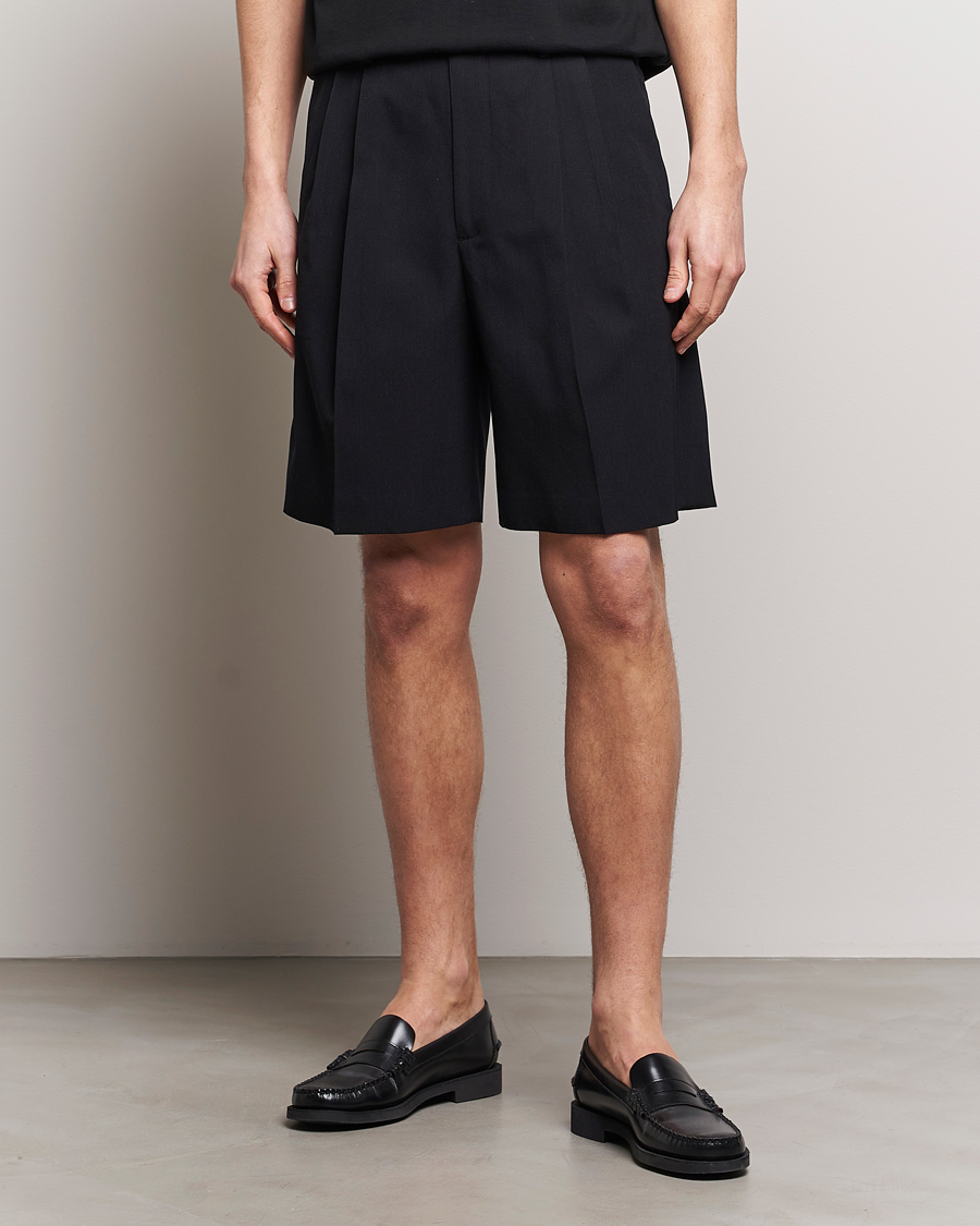 Uomini | Pantaloncini | Auralee | Light Wool Gabardine Shorts Black