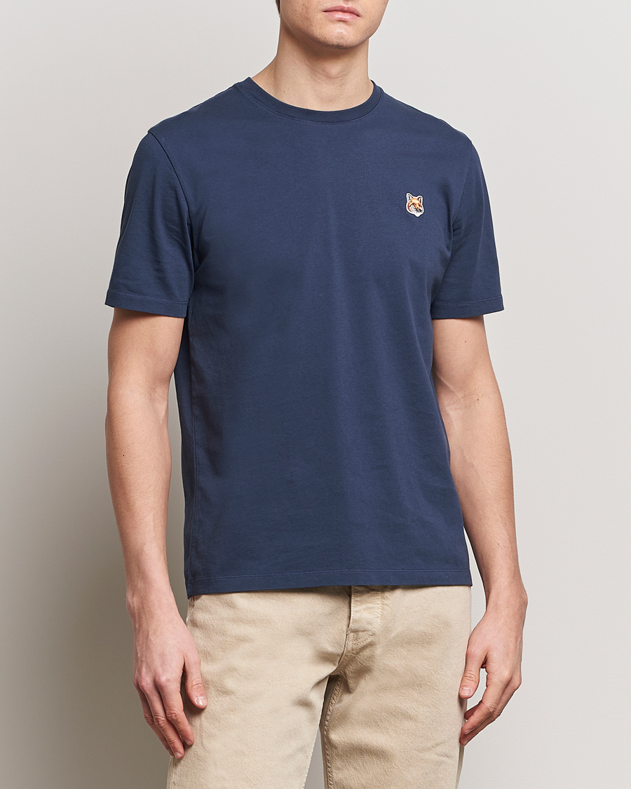 Uomini | Contemporary Creators | Maison Kitsuné | Fox Head T-Shirt Ink Blue