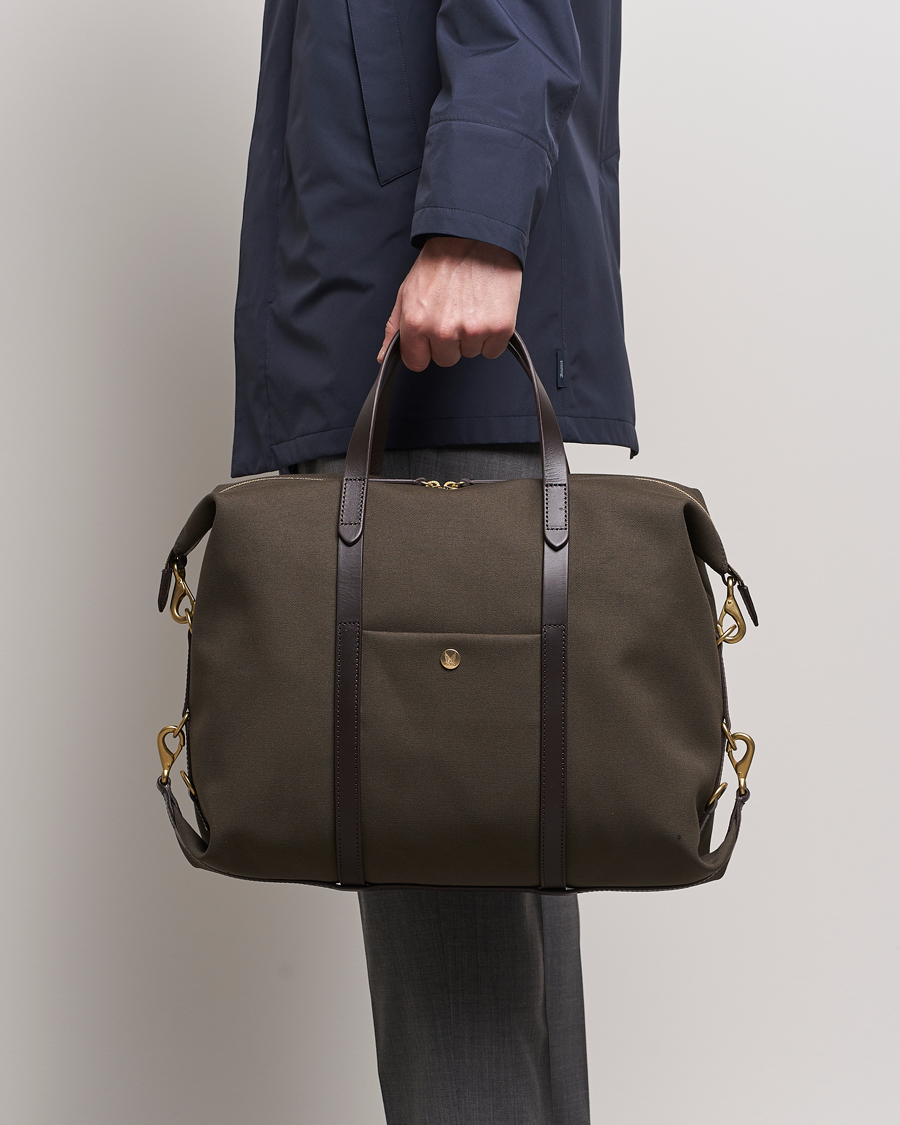 Uomini | Borse per il weekend | Mismo | M/S Utility Nylon Duffle Bag Army/Dark Brown