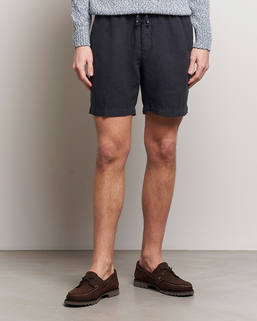 Uomini |  | Altea | Linen Drawstring Shorts Navy