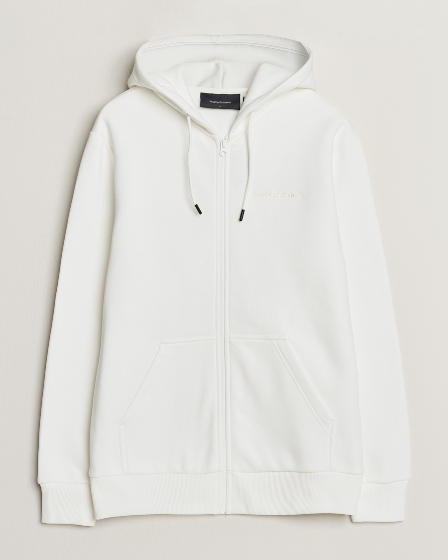 Uomini | Maglieria | Peak Performance | Original Logo Full Zip Hoodie Off White