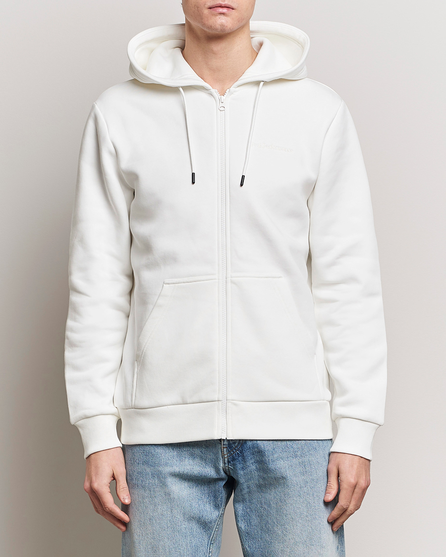 Uomini | Maglieria | Peak Performance | Original Logo Full Zip Hoodie Off White