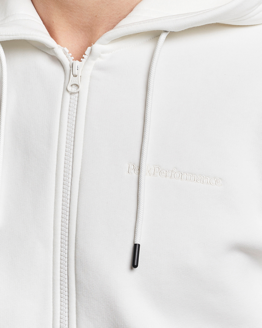 Uomini | Maglieria | Peak Performance | Original Logo Full Zip Hoodie Off White