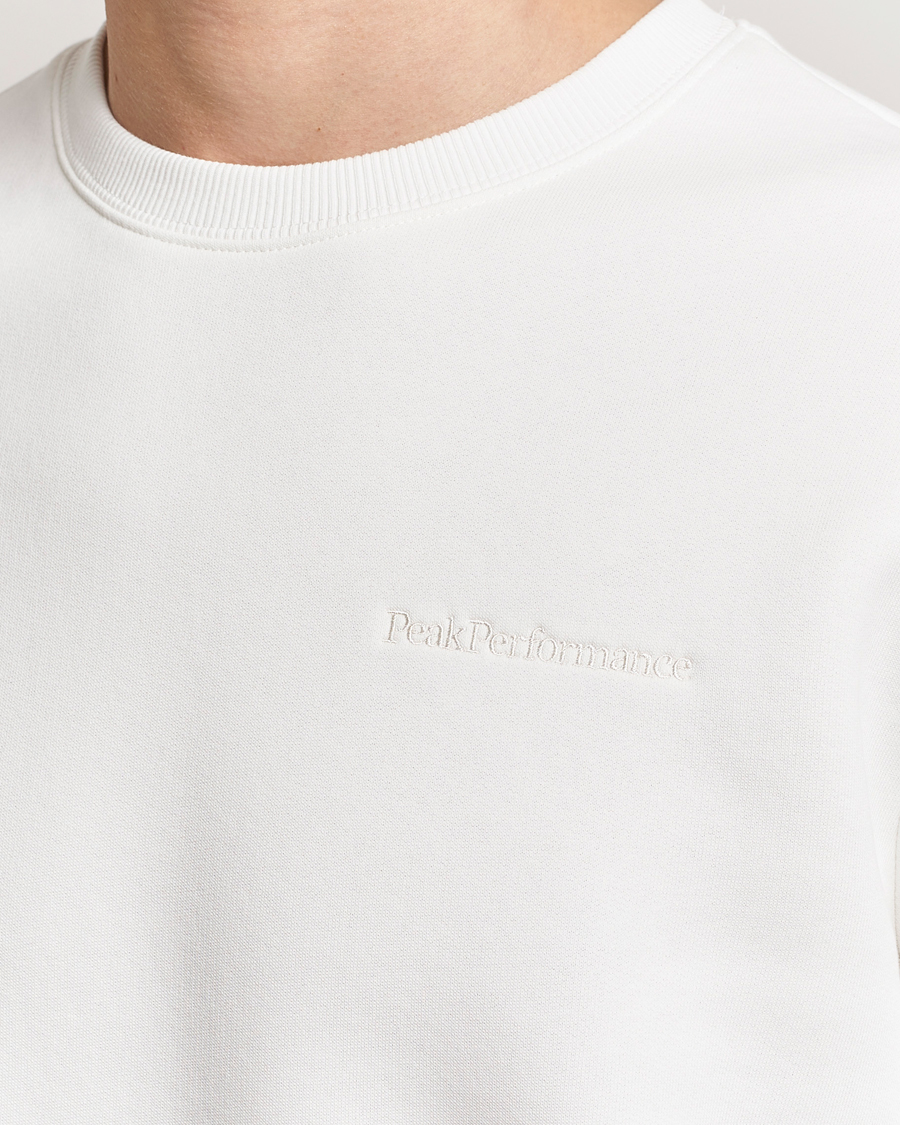 Uomini | Maglieria | Peak Performance | Original Logo Crew Neck Sweatshirt Off White