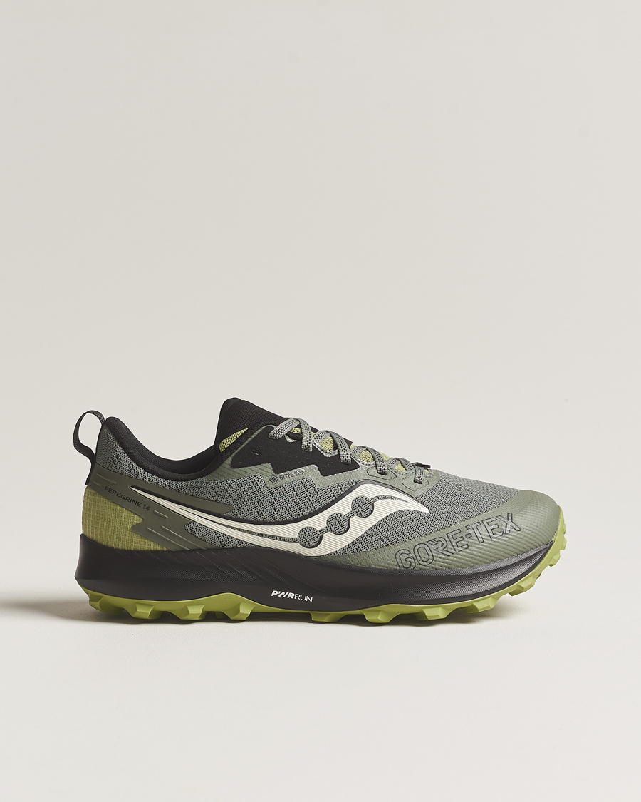 Uomini | Saucony Peregrine 14 Gore-Tex Trail Sneaker Olive | Saucony | Peregrine 14 Gore-Tex Trail Sneaker Olive