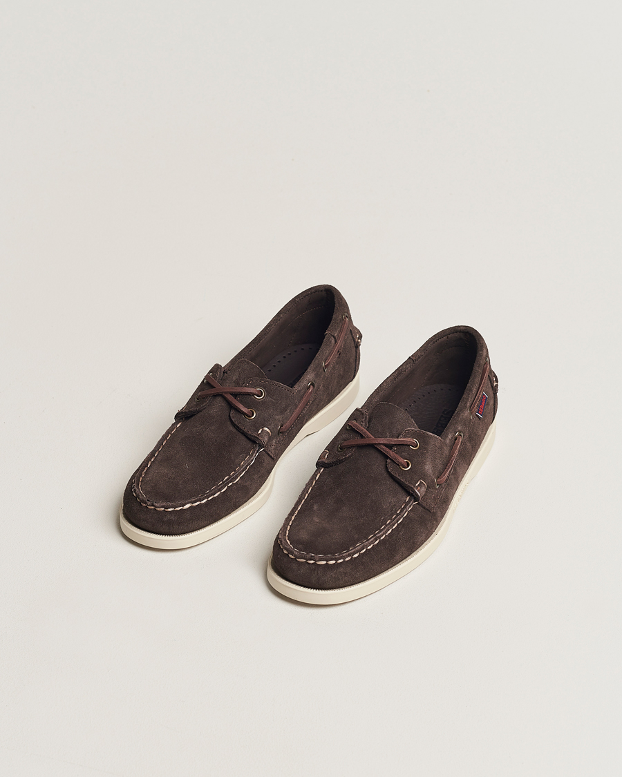 Uomini | Scarpe | Sebago | Docksides Suede Boat Shoe Moka Brown