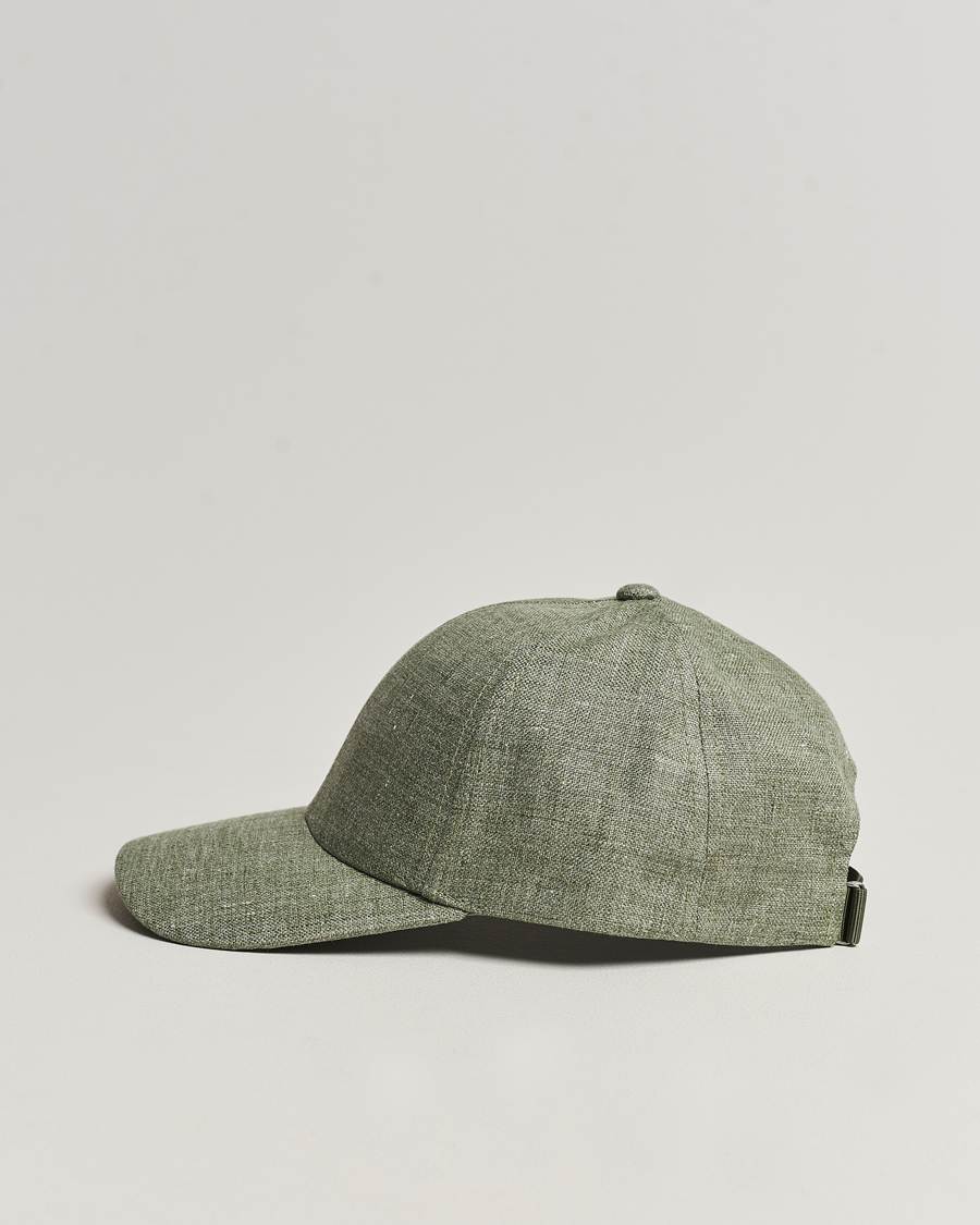 Uomini | Varsity Headwear | Varsity Headwear | Linen Baseball Cap Pistachio Green