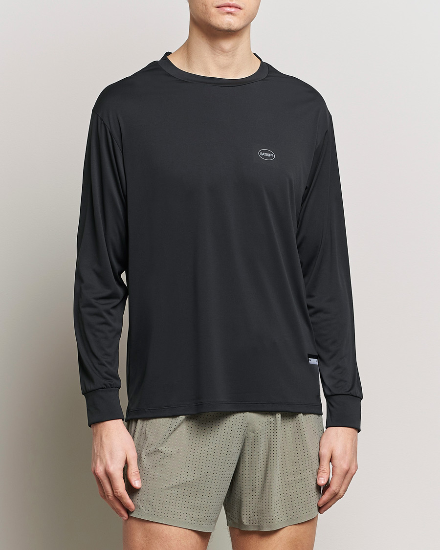 Uomini | T-shirt | Satisfy | AuraLite Long Sleeve T-Shirt Black