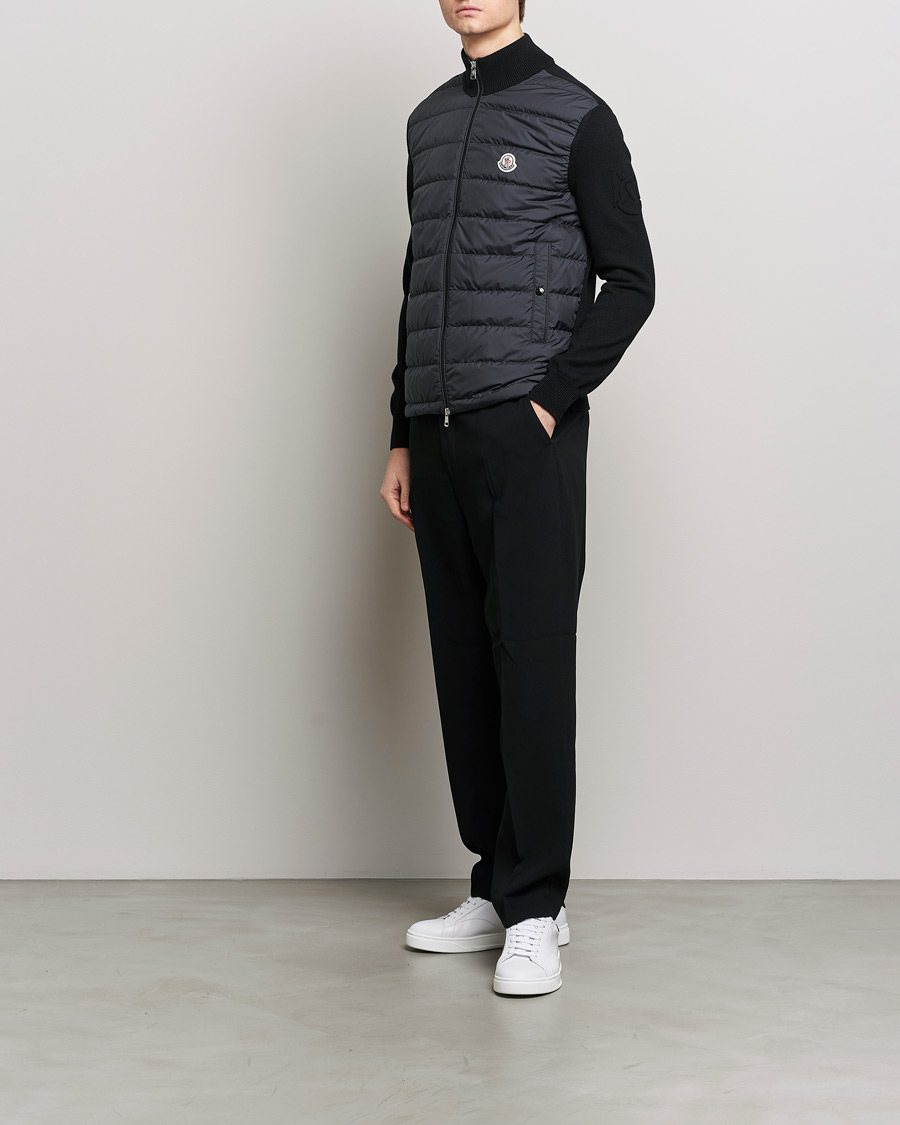 Uomini | Maglieria | Moncler | Hybrid Zip Cardigan Black