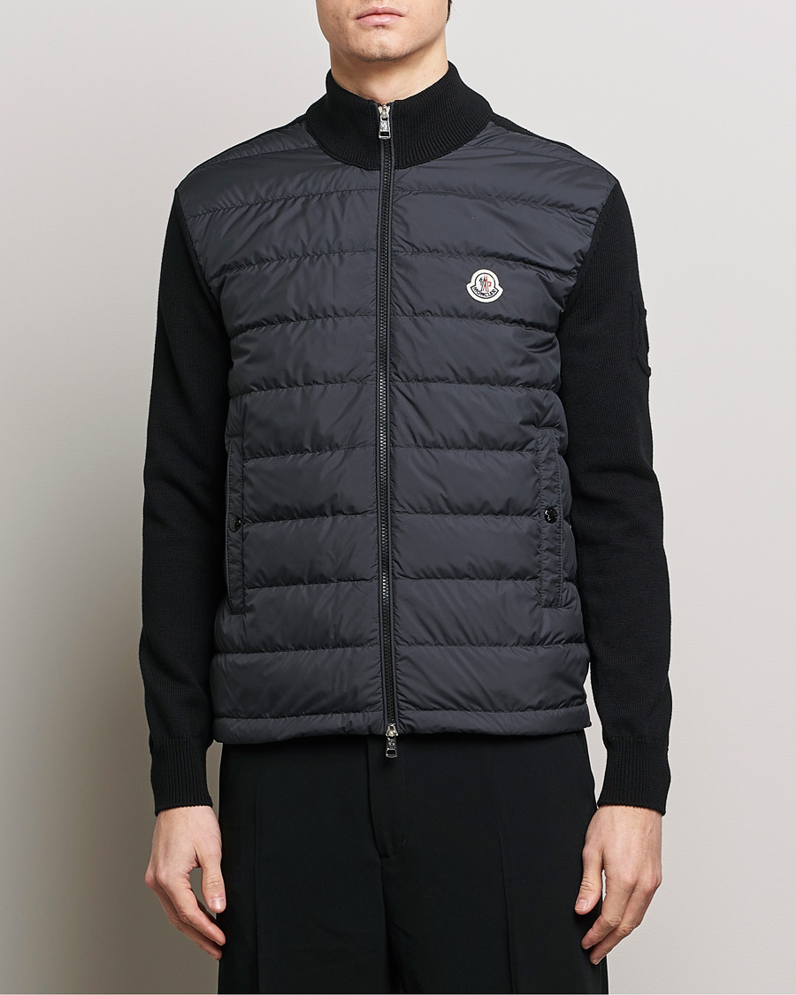 Uomini | Maglieria | Moncler | Hybrid Zip Cardigan Black