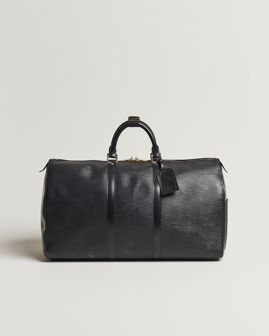 Uomini | Louis Vuitton Pre-Owned Keepall 50 Epi Leather Travel Bag Black | Louis Vuitton Pre-Owned | Keepall 50 Epi Leather Travel Bag Black