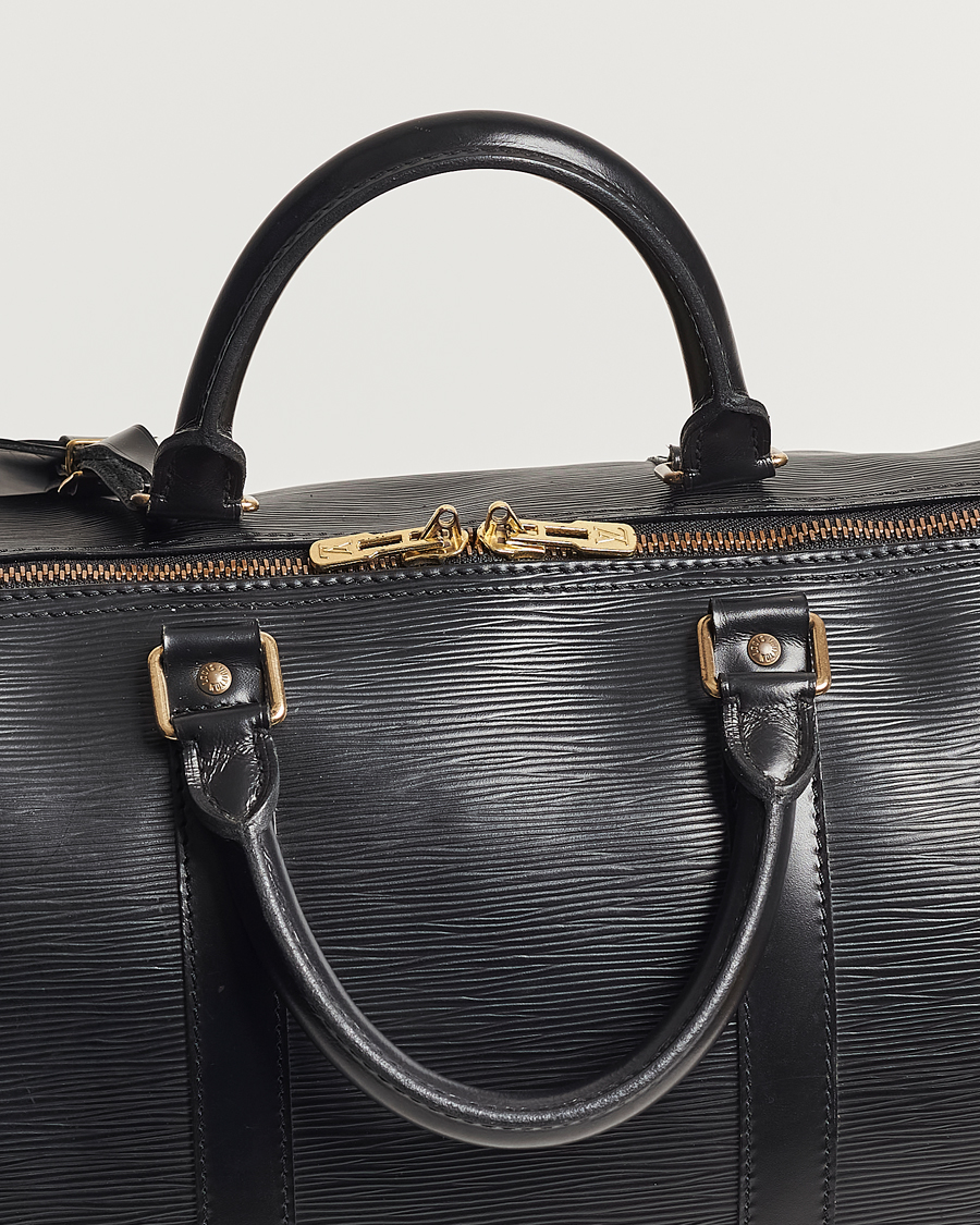 Uomini | Louis Vuitton Pre-Owned Keepall 50 Epi Leather Travel Bag Black | Louis Vuitton Pre-Owned | Keepall 50 Epi Leather Travel Bag Black