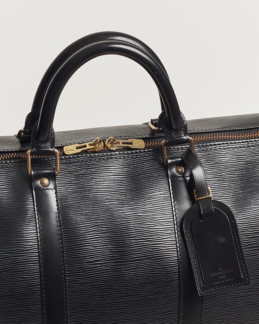 Uomini | Louis Vuitton Pre-Owned Keepall 50 Epi Leather Travel Bag Black | Louis Vuitton Pre-Owned | Keepall 50 Epi Leather Travel Bag Black