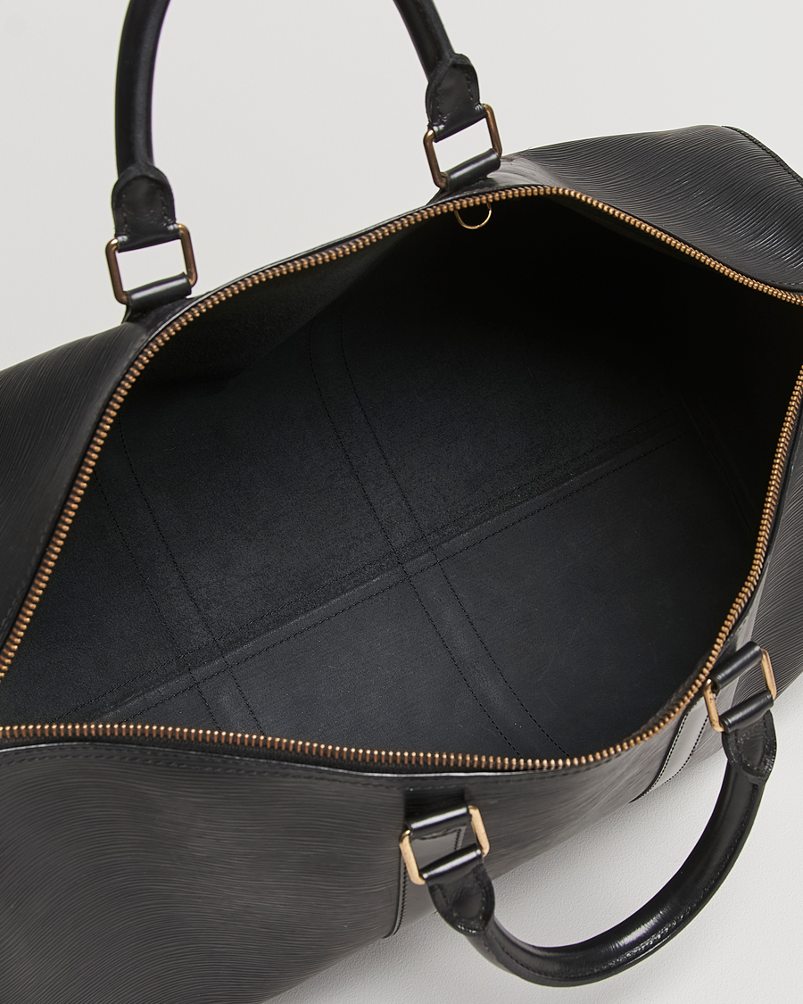Uomini | Louis Vuitton Pre-Owned Keepall 50 Epi Leather Travel Bag Black | Louis Vuitton Pre-Owned | Keepall 50 Epi Leather Travel Bag Black