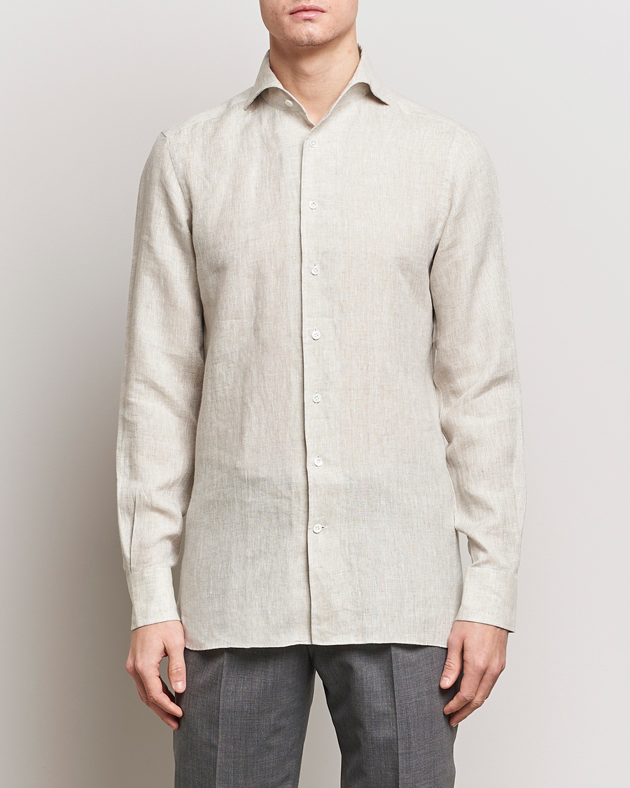 Uomini |  | 100Hands | Linen Shirt Oatmeal