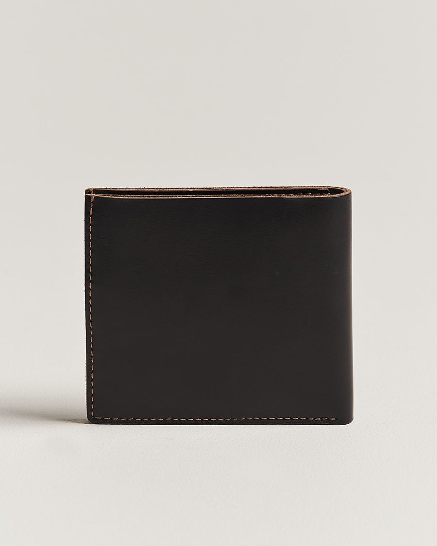 Uomini | RRL | RRL | Tumbled Leather Billfold Wallet Black/Brown