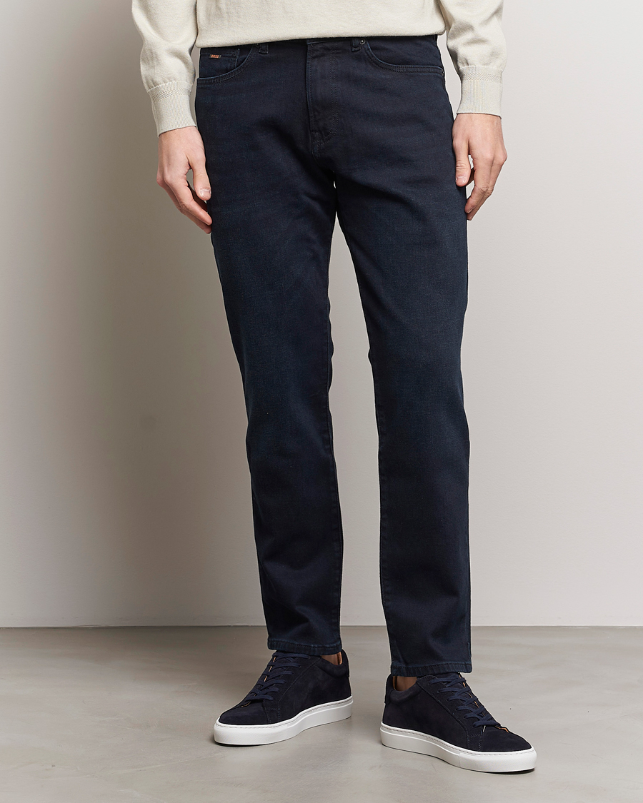 Uomini | Jeans | BOSS ORANGE | Re.Maine Regular Fit Stretch Jeans Dark Blue