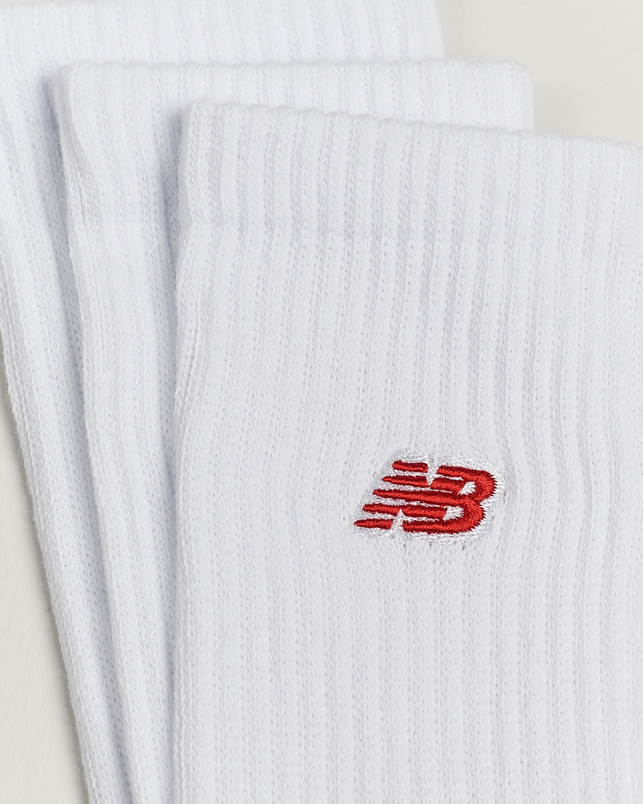 Uomini | Calzini per tutti i giorni | New Balance | 3-Pack Patch Logo Socks White