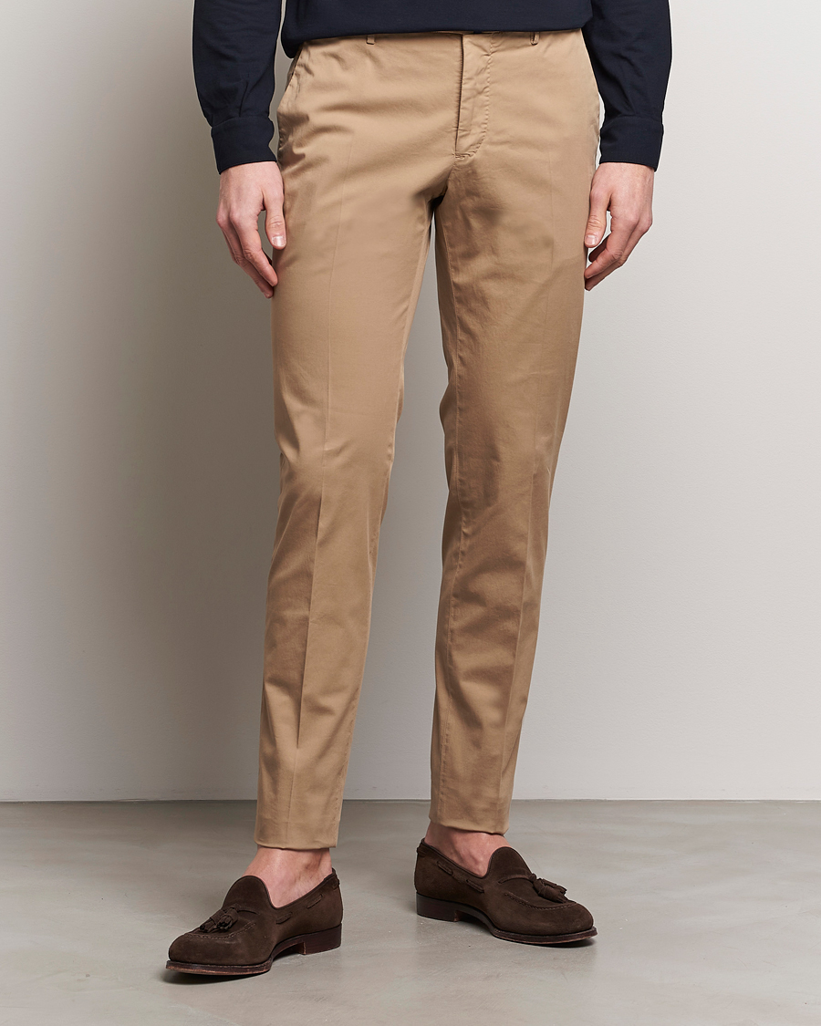 Uomini | Italian Department | Incotex | Slim Fit Comfort Chinos Beige