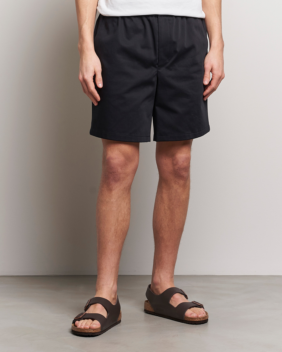 Uomini |  | AMI | Cotton Drawstring Shorts Black