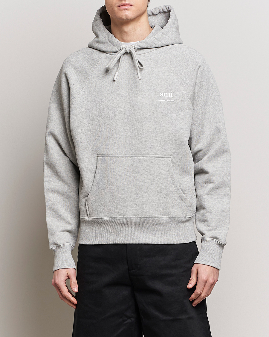 Uomini | Contemporary Creators | AMI | Logo Hoodie Heather Grey