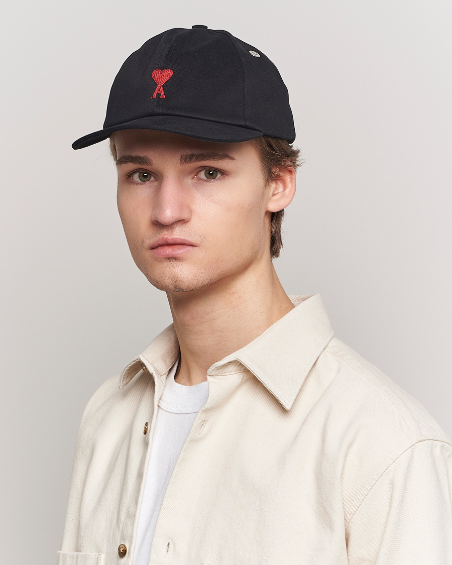 Uomini | AMI Heart Logo Cap Black | AMI | Heart Logo Cap Black