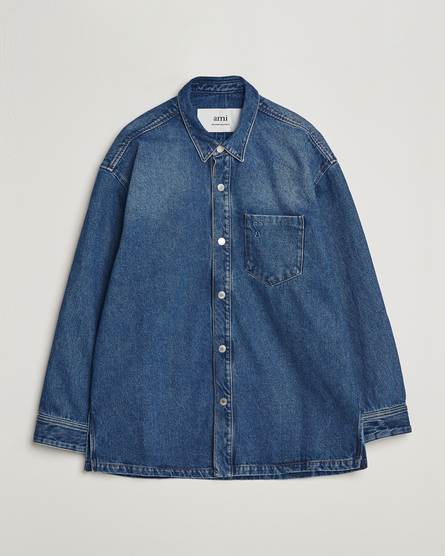 Uomini | Giacche | AMI | Oversized Denim Jacket Used Blue