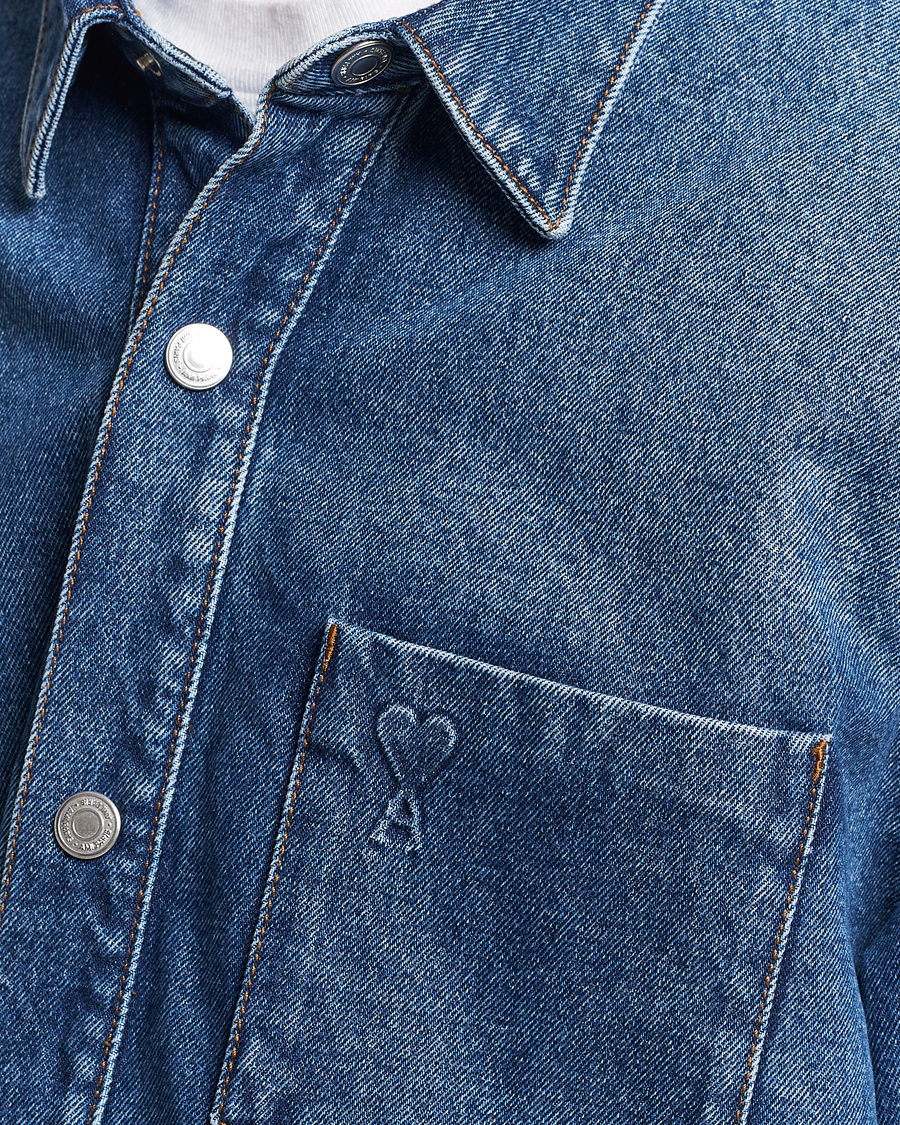 Uomini | Giacche | AMI | Oversized Denim Jacket Used Blue