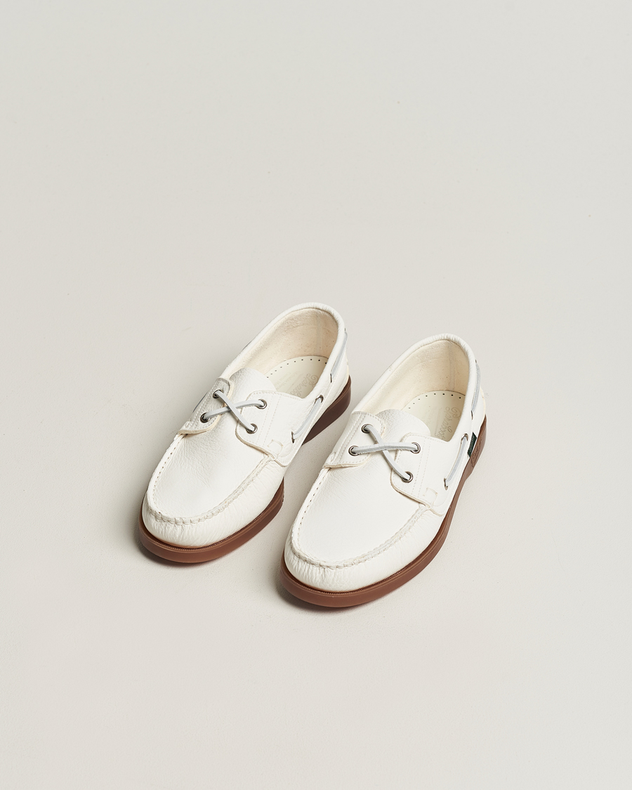 Uomini | Scarpe | Paraboot | Barth Boat Shoe White Deerskin