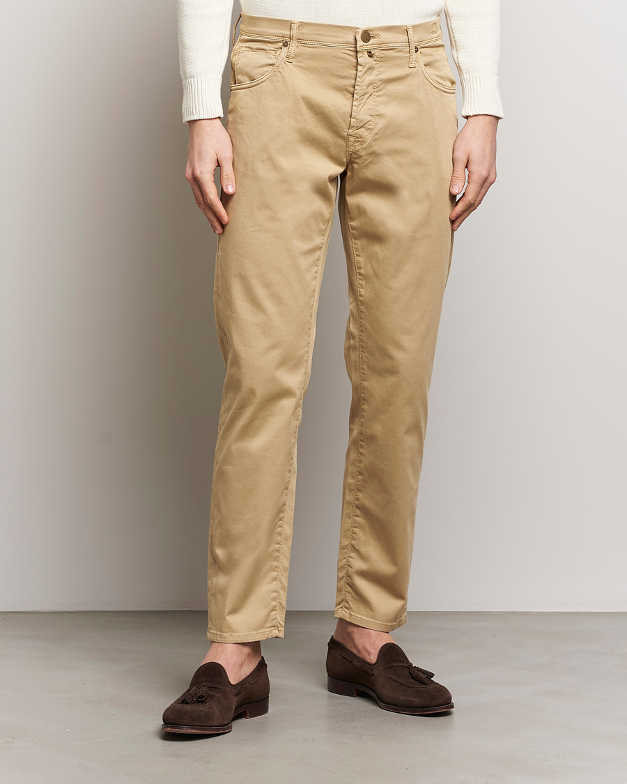 Uomini | 40% di sconto | Incotex | 5-Pocket Cotton/Stretch Pants Beige