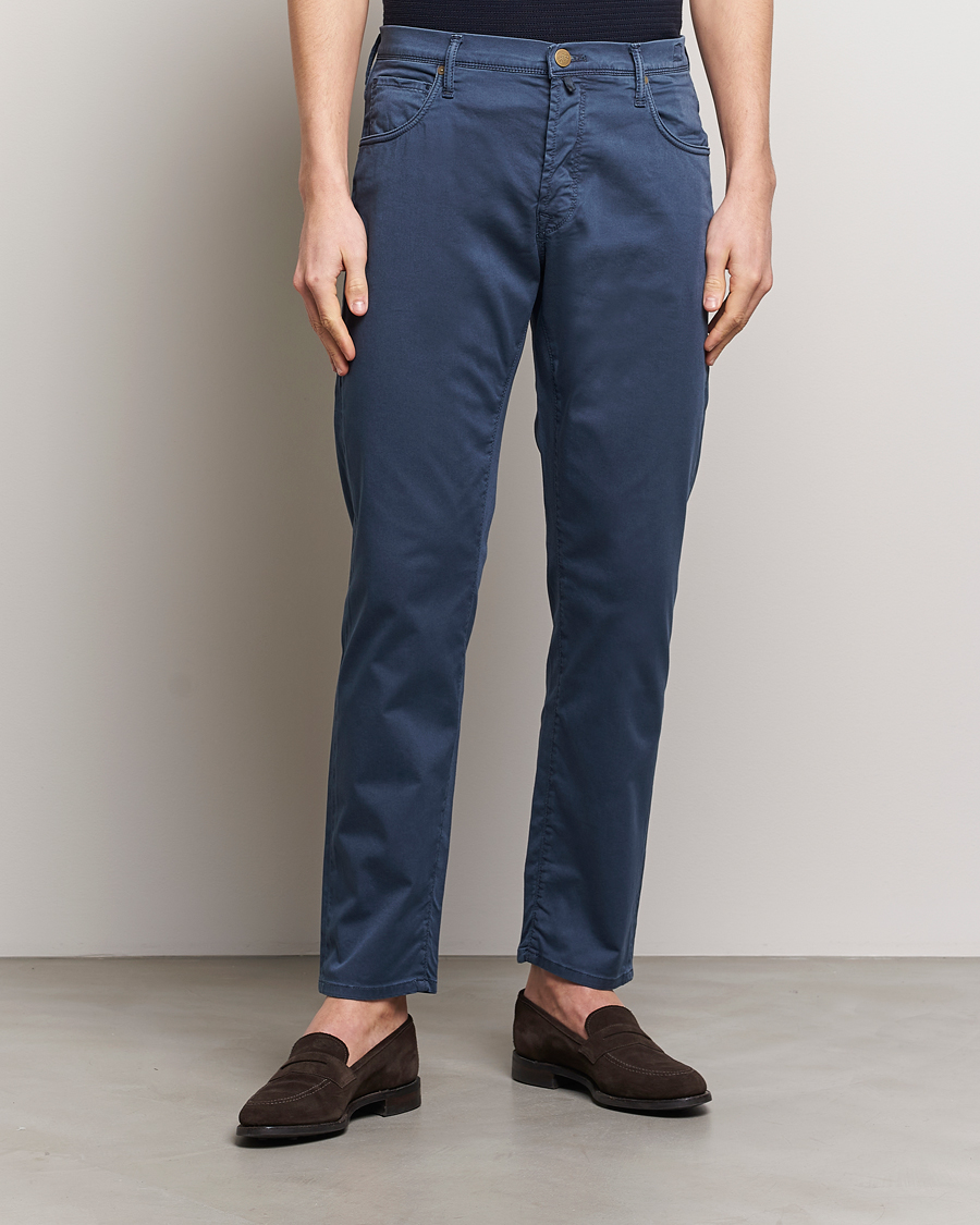 Uomini | Pantaloni | Incotex | 5-Pocket Cotton/Stretch Pants Navy