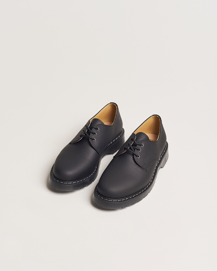 Uomini | Solovair | Solovair | 3 Eye Gibson Shoe Black Grain