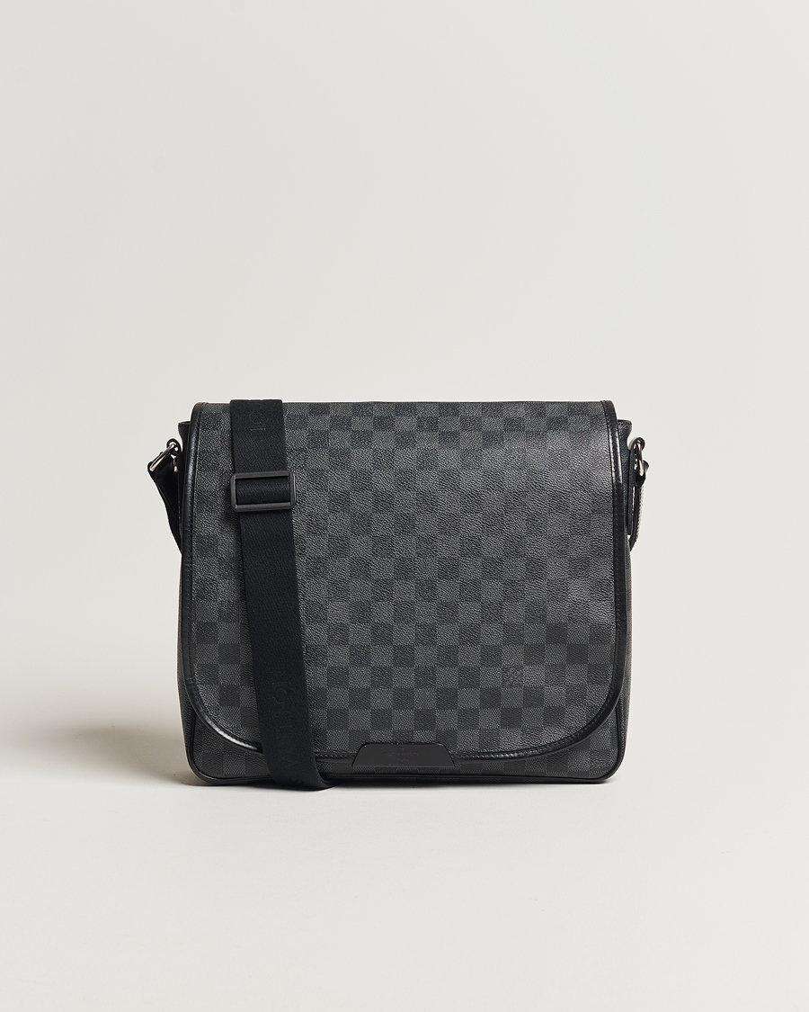 Uomini | Louis Vuitton Pre-Owned Daniel MM Satchel Leather Bag Damier Graphite | Louis Vuitton Pre-Owned | Daniel MM Satchel Leather Bag Damier Graphite