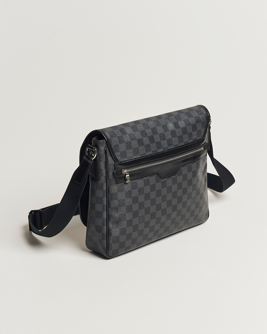 Uomini | Louis Vuitton Pre-Owned Daniel MM Satchel Leather Bag Damier Graphite | Louis Vuitton Pre-Owned | Daniel MM Satchel Leather Bag Damier Graphite