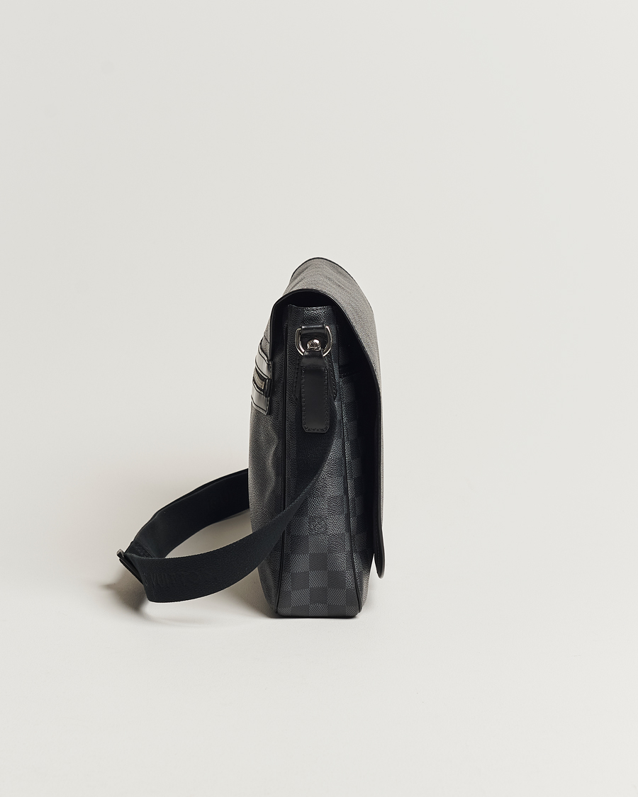 Uomini | Louis Vuitton Pre-Owned Daniel MM Satchel Leather Bag Damier Graphite | Louis Vuitton Pre-Owned | Daniel MM Satchel Leather Bag Damier Graphite