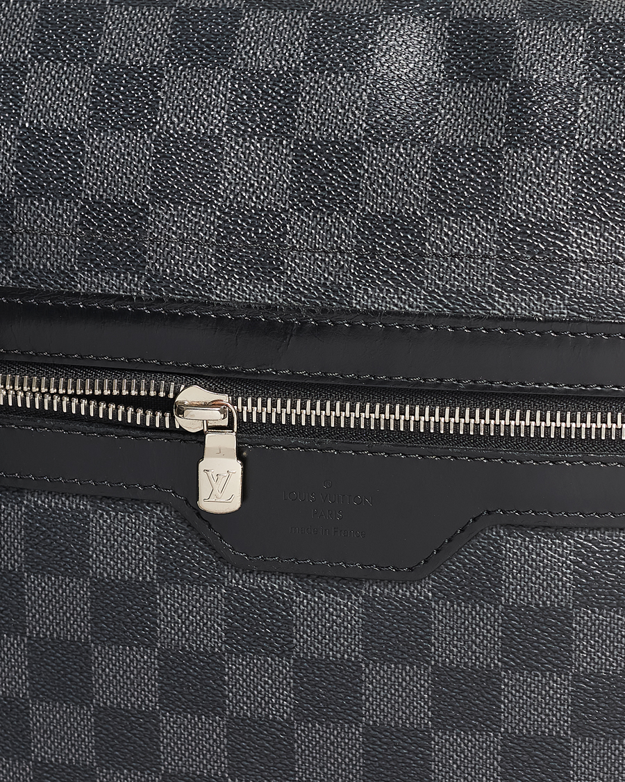 Uomini | Louis Vuitton Pre-Owned Daniel MM Satchel Leather Bag Damier Graphite | Louis Vuitton Pre-Owned | Daniel MM Satchel Leather Bag Damier Graphite